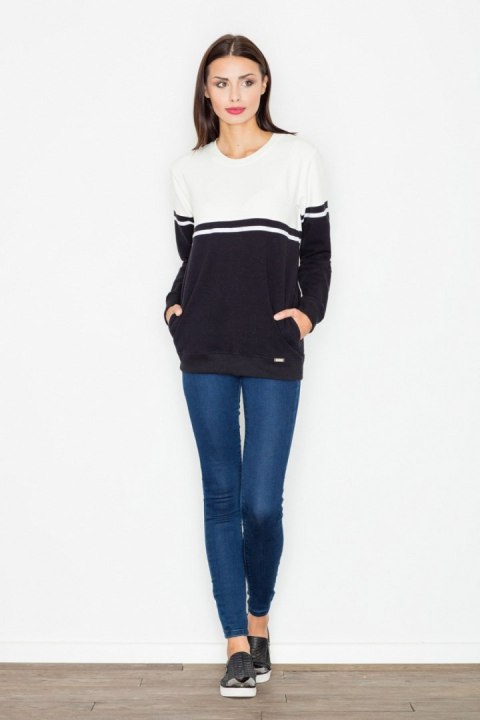 Bluza Damska Model M511 Black/Ecru - Figl Bluza Damska Model M511 Black/Ecru - Figl