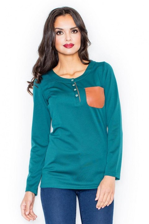 Bluzka Model M156 Green - Figl Bluzka Model M156 Green - Figl