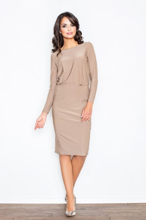 Sukienka Model 326 Beige - Figl Sukienka Model 326 Beige - Figl
