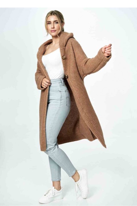 Sweter Kardigan Model M884 Light Brown - Figl Sweter Kardigan Model M884 Light Brown - Figl