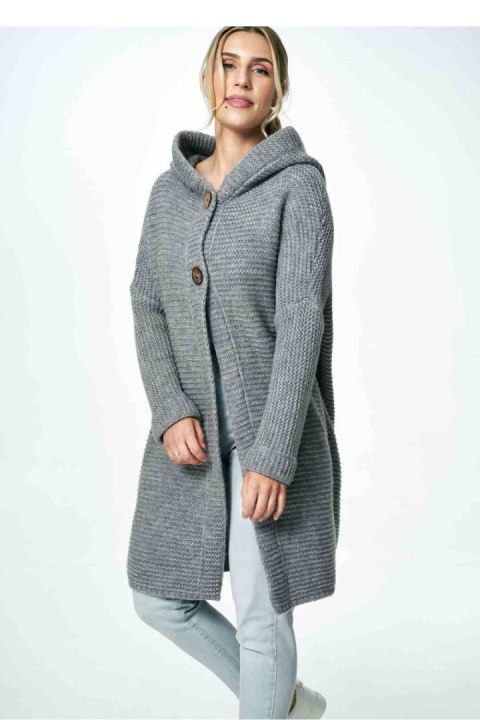 Sweter Kardigan Model M884 Light Grey - Figl Sweter Kardigan Model M884 Light Grey - Figl