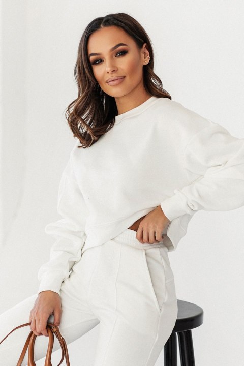 Bluza Damska Model Lamia D29 Śmietana - IVON Bluza Damska Model Lamia D29 Śmietana - IVON