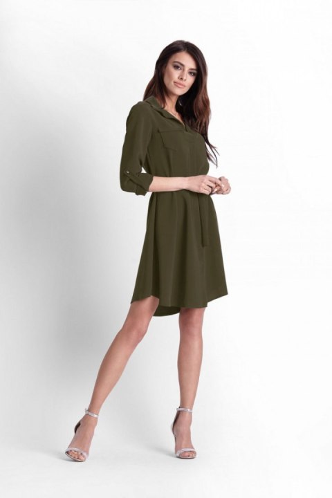 Sukienka Model Octavia 244 Khaki - IVON Sukienka Model Octavia 244 Khaki - IVON
