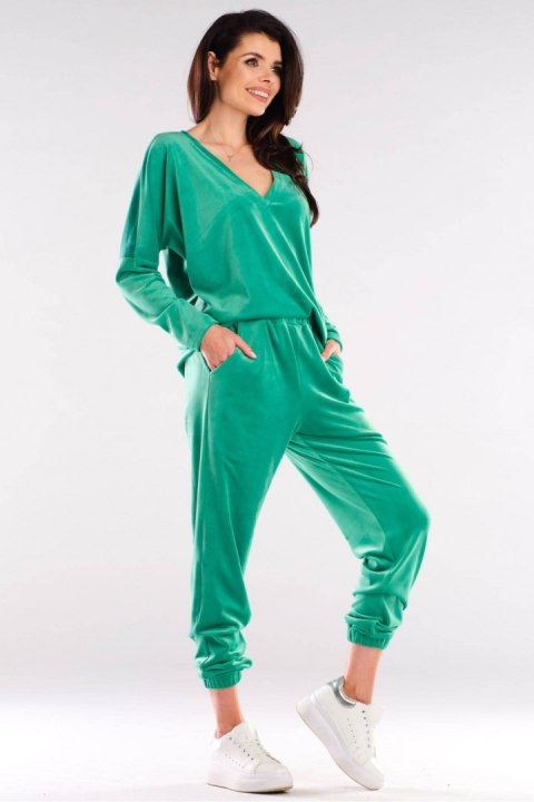 Bluzka Damska Model A417 Green - awama Bluzka Damska Model A417 Green - awama