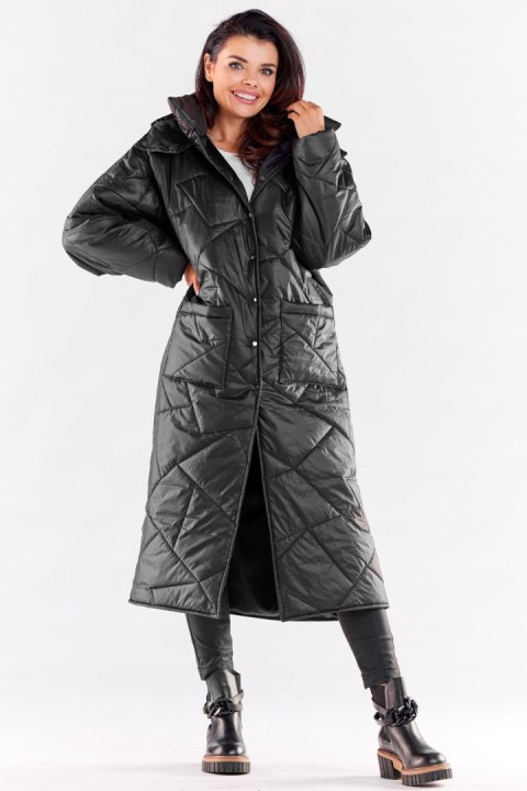 Płaszcz Damski Model A541 Black - awama Płaszcz Damski Model A541 Black - awama