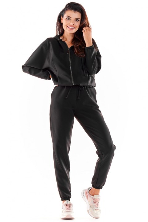 Spodnie Dresowe Model A591 Black - awama Spodnie Dresowe Model A591 Black - awama