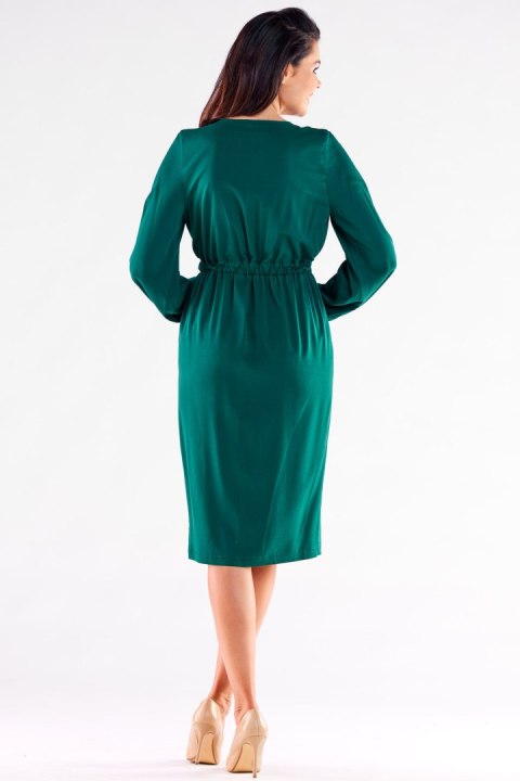 Sukienka Model A523 Bottle Green - awama Sukienka Model A523 Bottle Green - awama