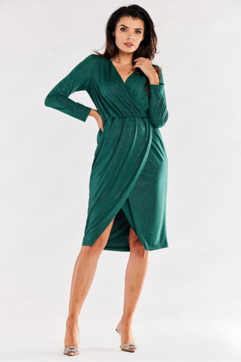 Sukienka Model A548 Bottle Green - awama Sukienka Model A548 Bottle Green - awama