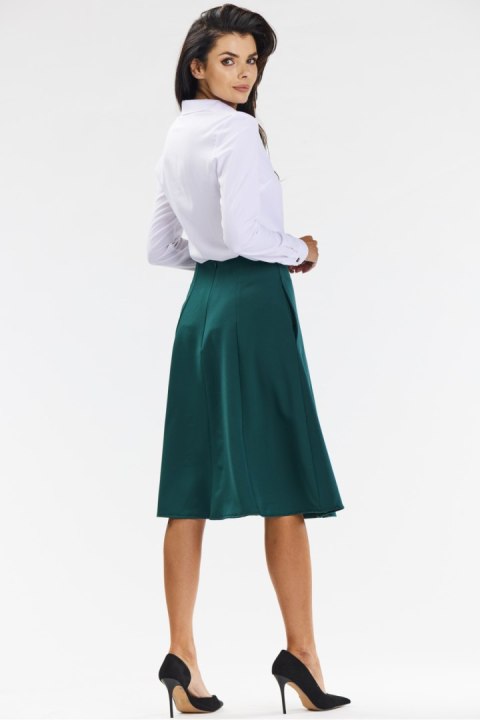 Spódnica Model A673 Bottle Green - awama Spódnica Model A673 Bottle Green - awama