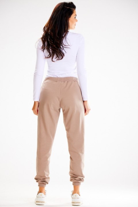 Spodnie Damskie Model A608 Latte - awama Spodnie Damskie Model A608 Latte - awama