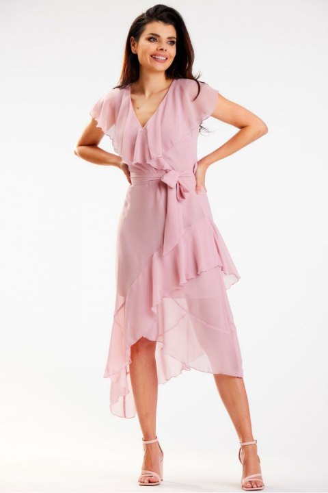 Sukienka Model A574 Dirty Pink - awama Sukienka Model A574 Dirty Pink - awama