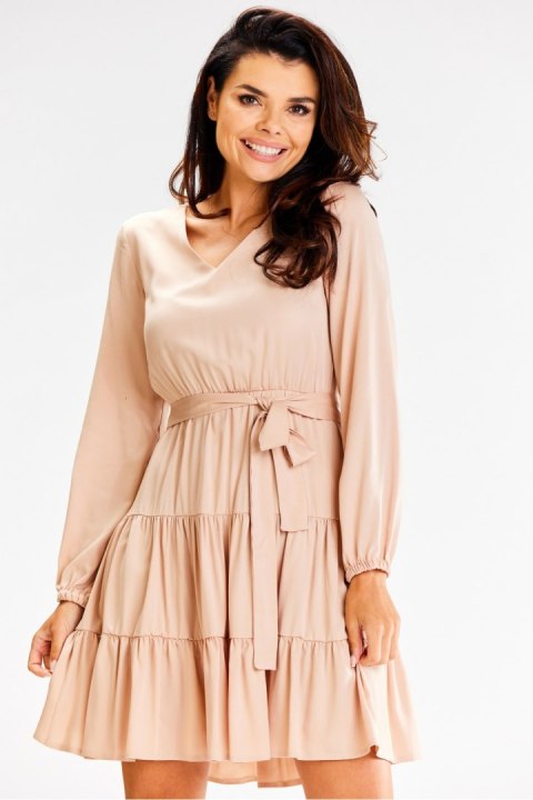 Sukienka Model A603 Beige - awama Sukienka Model A603 Beige - awama