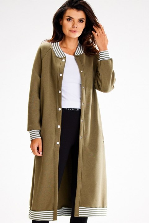Bluza Damska Model A612 Khaki - awama Bluza Damska Model A612 Khaki - awama