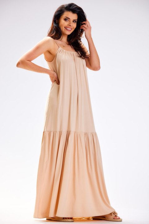 Sukienka Model A582 Beige - awama Sukienka Model A582 Beige - awama