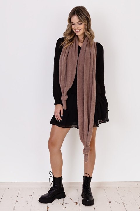 Sweter Damski Model SWE277 Mocca - MKM Sweter Damski Model SWE277 Mocca - MKM