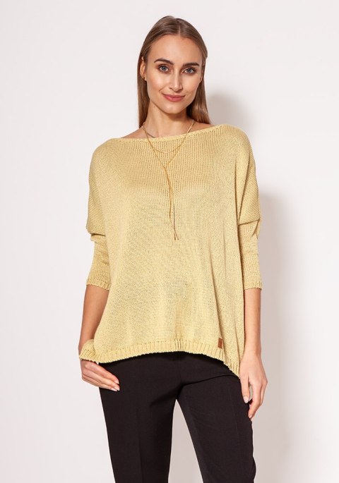Sweter Damski Model SWE040 Gold - MKM Sweter Damski Model SWE040 Gold - MKM