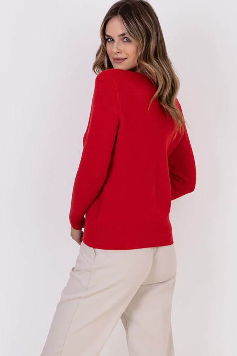 Sweter Damski Model SWE243 Coral - MKM Sweter Damski Model SWE243 Coral - MKM