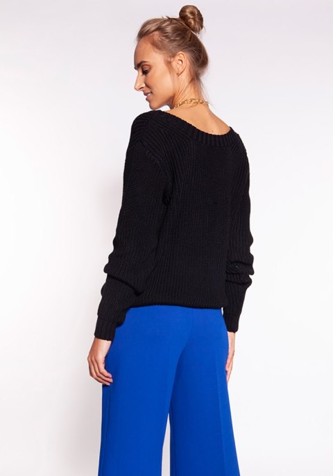 Sweter Damski Model SWE264 Black - MKM Sweter Damski Model SWE264 Black - MKM