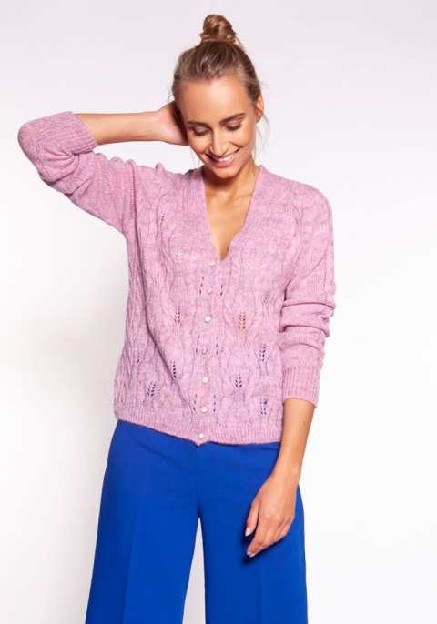 Sweter Damski Model SWE267 Pink - MKM Sweter Damski Model SWE267 Pink - MKM