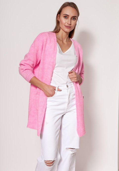 Sweter Kardigan Model PA013 Baby Pink - MKM Sweter Kardigan Model PA013 Baby Pink - MKM