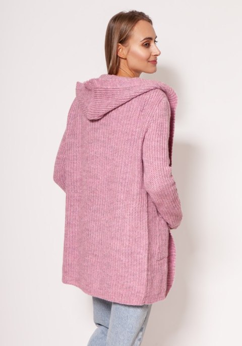 Sweter Kardigan Model PA018 Pink - MKM Sweter Kardigan Model PA018 Pink - MKM