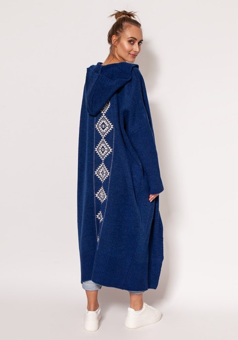 Sweter Kardigan Model PA020 Cobalt - MKM Sweter Kardigan Model PA020 Cobalt - MKM