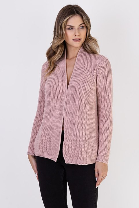 Sweter Kardigan Model SWE120 Powder Pink - MKM Sweter Kardigan Model SWE120 Powder Pink - MKM