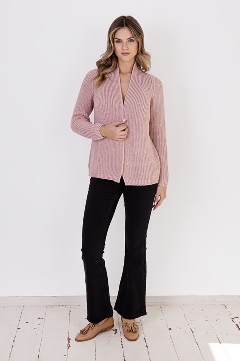 Sweter Kardigan Model SWE120 Powder Pink - MKM Sweter Kardigan Model SWE120 Powder Pink - MKM