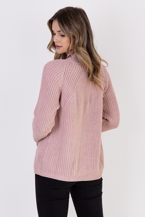 Sweter Kardigan Model SWE120 Powder Pink - MKM Sweter Kardigan Model SWE120 Powder Pink - MKM