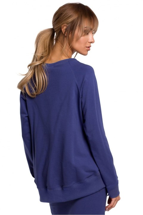 Bluza Damska Model MOE492 Indygo - Moe Bluza Damska Model MOE492 Indygo - Moe