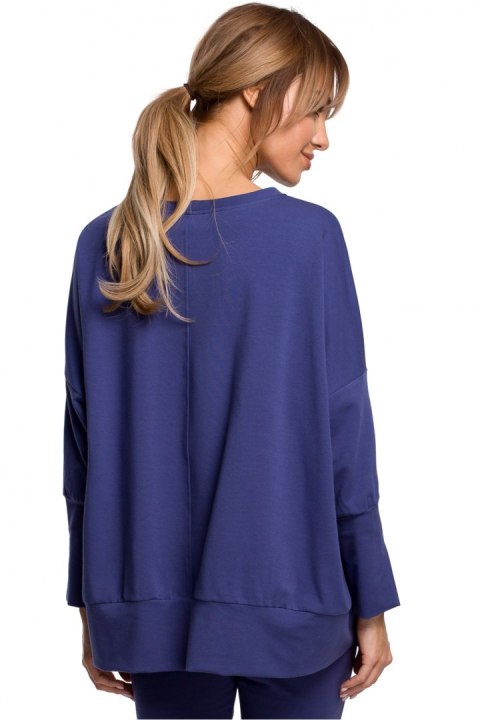 Bluza Damska Model MOE491 Indygo - Moe Bluza Damska Model MOE491 Indygo - Moe