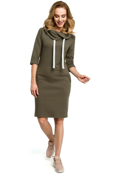 Sukienka Model MOE391 Khaki - Moe Sukienka Model MOE391 Khaki - Moe