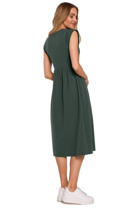 Sukienka Model MOE581 Militare Green - Moe Sukienka Model MOE581 Militare Green - Moe