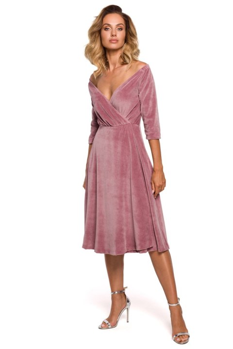 Sukienka Model MOE645 Dirty Pink - Moe Sukienka Model MOE645 Dirty Pink - Moe