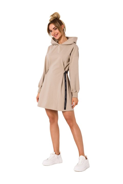 Sukienka Model MOE730 Beige - Moe Sukienka Model MOE730 Beige - Moe