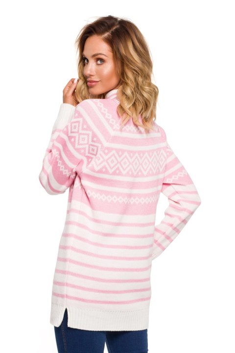 Sweter Damski Model MXS08 Pink - Moe Sweter Damski Model MXS08 Pink - Moe