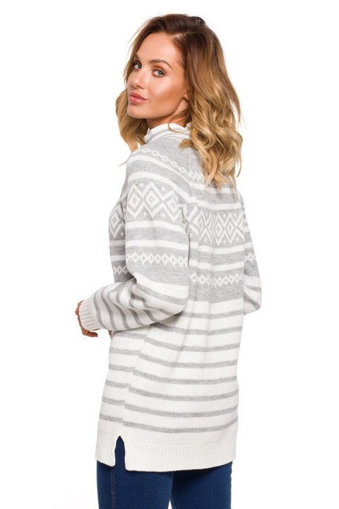 Sweter Damski Model MXS08 Popiel - Moe Sweter Damski Model MXS08 Popiel - Moe