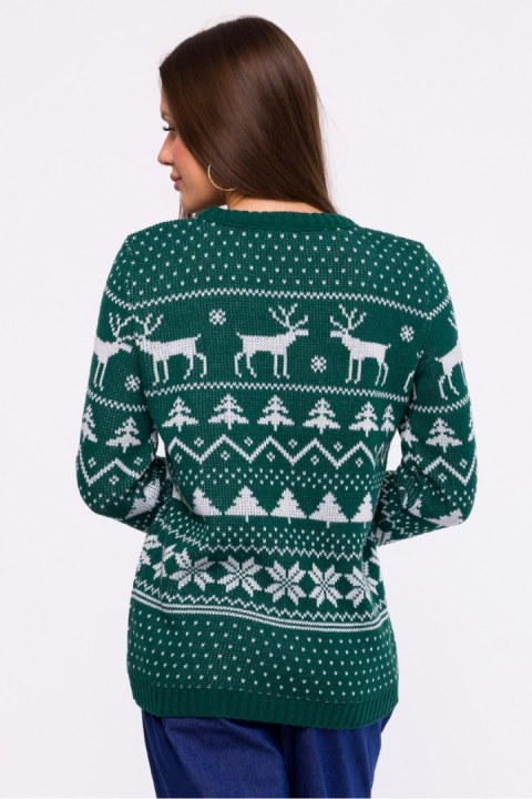 Sweter Damski Model MXS09 Green - Moe Sweter Damski Model MXS09 Green - Moe
