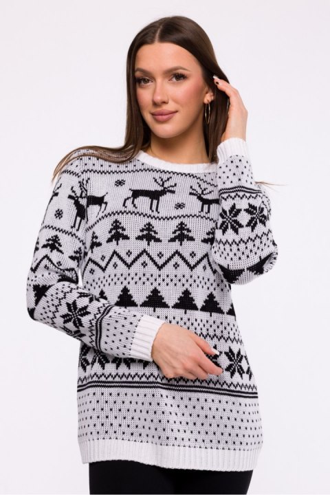 Sweter Damski Model MXS09 White - Moe Sweter Damski Model MXS09 White - Moe