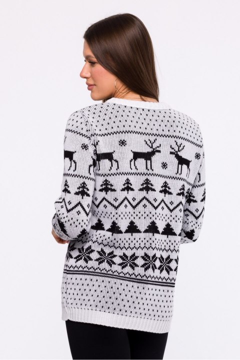 Sweter Damski Model MXS09 White - Moe Sweter Damski Model MXS09 White - Moe