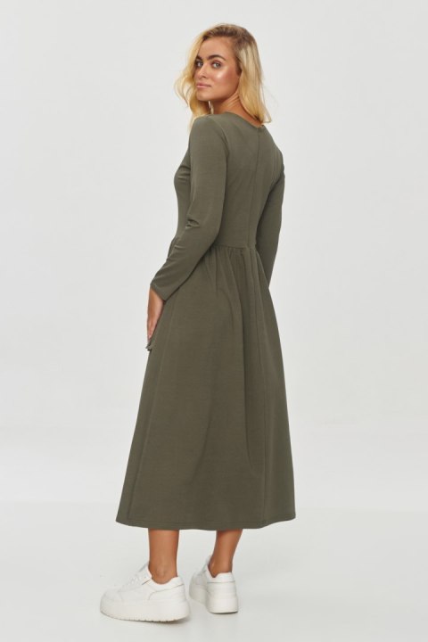 Sukienka Model M843 Khaki - Makadamia Sukienka Model M843 Khaki - Makadamia