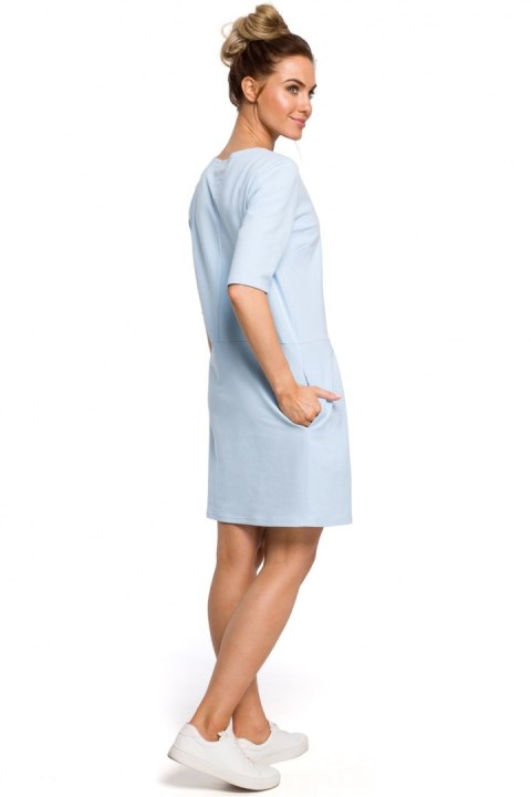 Sukienka Model MOE422 Sky Blue - Moe Sukienka Model MOE422 Sky Blue - Moe