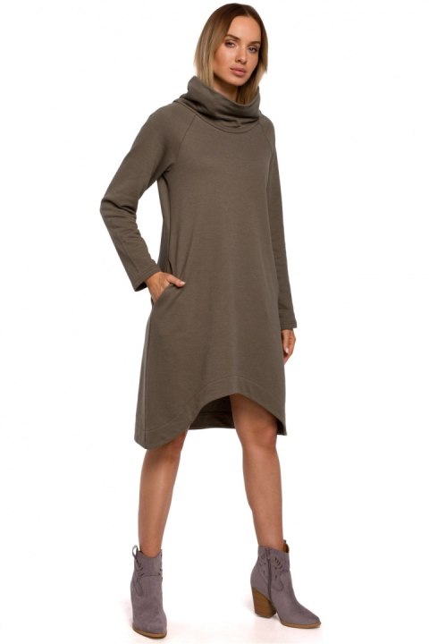 Sukienka Model MOE551 Khaki - Moe Sukienka Model MOE551 Khaki - Moe