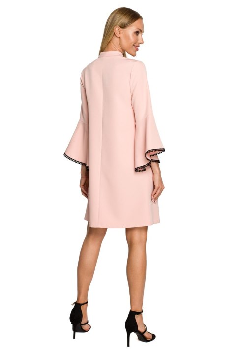 Sukienka Model MOE698 Powder Pink - Moe Sukienka Model MOE698 Powder Pink - Moe