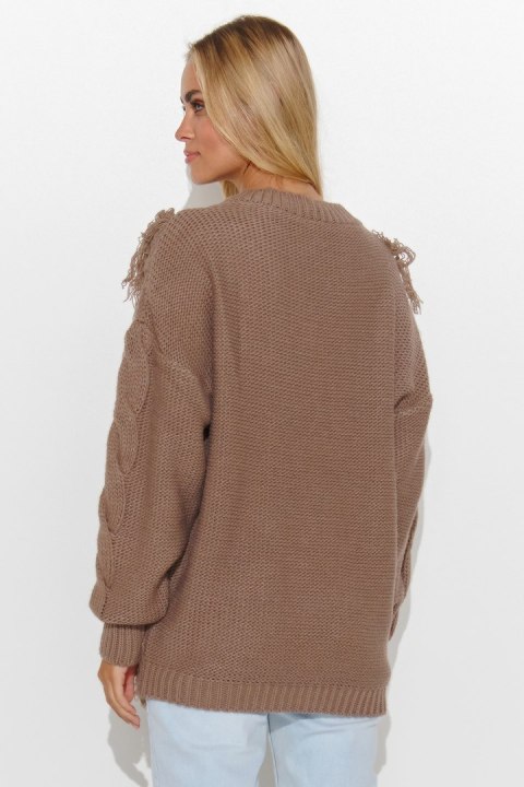 Sweter Damski Model S135 Cappuccino - Makadamia Sweter Damski Model S135 Cappuccino - Makadamia
