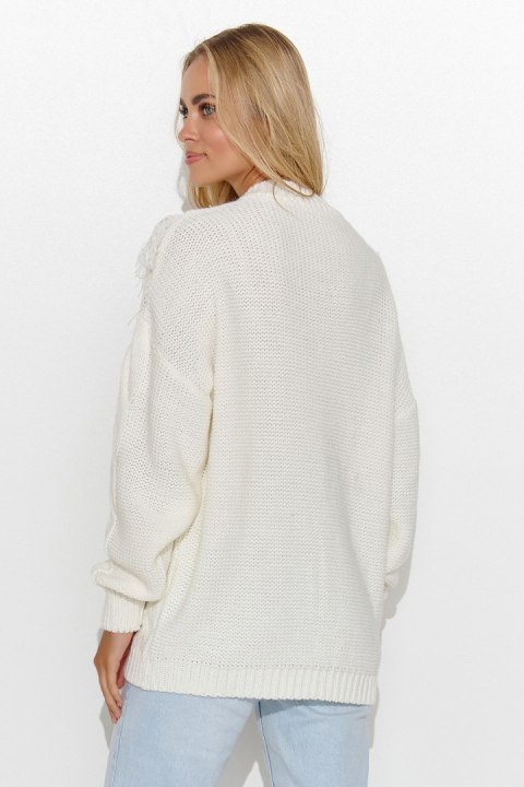 Sweter Damski Model S135 Śmietana - Makadamia Sweter Damski Model S135 Śmietana - Makadamia