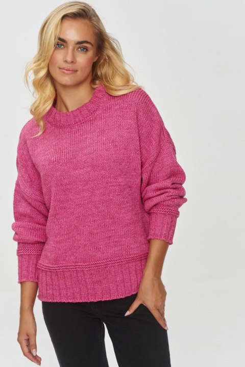 Sweter Damski Model S151 Fuksja - Makadamia Sweter Damski Model S151 Fuksja - Makadamia