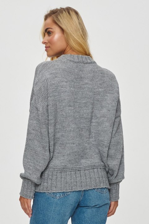 Sweter Damski Model S151 Grey Melange - Makadamia Sweter Damski Model S151 Grey Melange - Makadamia