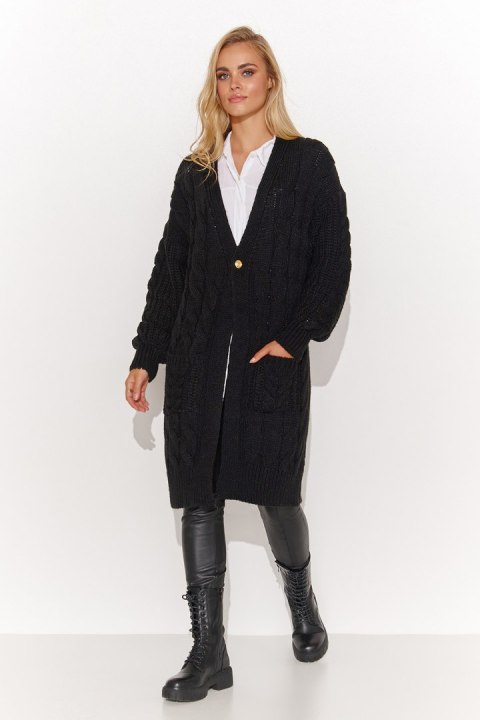 Sweter Kardigan Model S134 Black - Makadamia Sweter Kardigan Model S134 Black - Makadamia