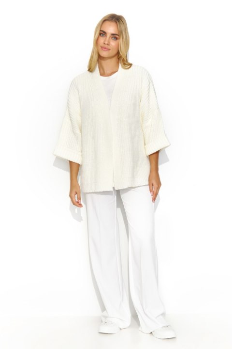 Sweter Kardigan Model S145 Śmietana - Makadamia Sweter Kardigan Model S145 Śmietana - Makadamia